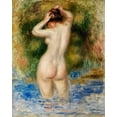 thumbnail image 2 of Renoir, Pierre-Auguste 26x32 Black Ornate Wood Framed with Double Matting Museum Art Print Titled - Bather 1890, 2 of 4