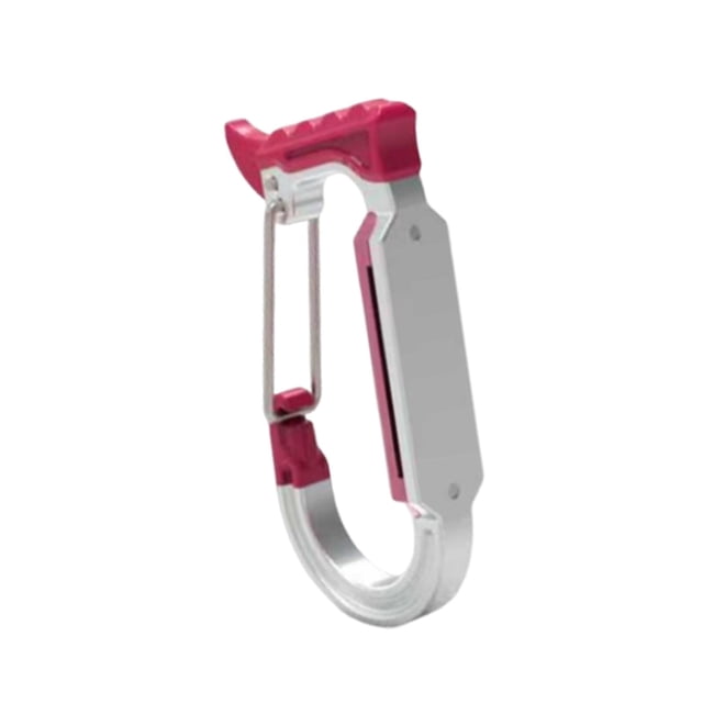 DYNWAVECA Mousqueton Clip Alliage d'Aluminium Robuste Robuste Compact Polyvalent Professionnel pour Escalade Randonnée Camping Bascule Extérieur Gris Rouge Vif