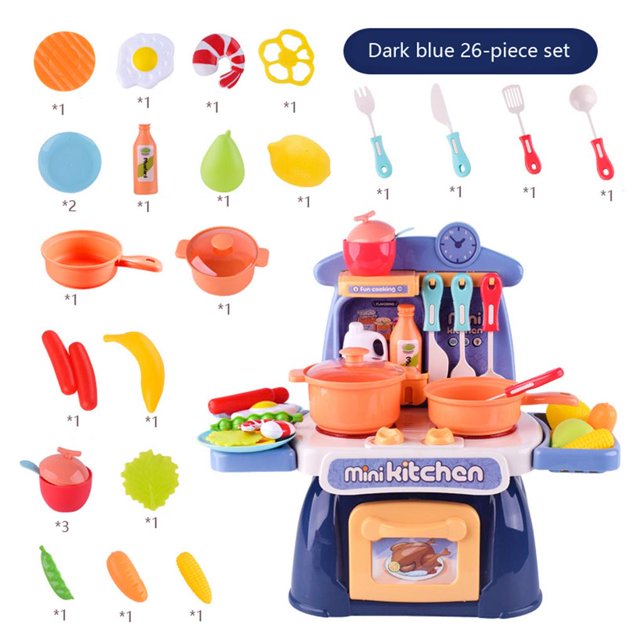 Mini Juguete De Cocina De Simulación Con Luz Y Sonido Juego De Simulación Juguetes De Cocina Para Niños Regalo De Educación Temprana 26 Unids/Set Scienceny FN003129-00