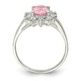 thumbnail image 2 of Sterling Silver Pink Oval CZ Cluster Ring, 2 of 6