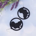 thumbnail image 4 of 5 Pares De Aretes Colgantes De Negros, Ganchos De Gancho Para Para Mujeres Dama, 4 of 9