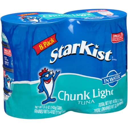 (8 Cans) StarKist Chunk Light Tuna in Water, 5 oz (Best Fast Food Tuna Sandwich)