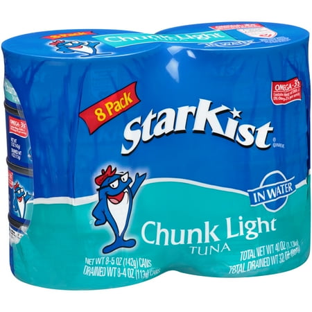 (8 Cans) StarKist Chunk Light Tuna in Water, 5 oz (Best Tasting Canned Tuna Fish)