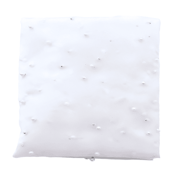 White Pearl Beaded Table Runner, Sheer Nylon Tulle Fabric Décor Mesh with Draping Effect, 63 x 118.1 in / 160 x 300 cm, for Wedding Party Arch Veil, Sweetheart Tabletop, Bridal Shower Decorations