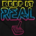 thumbnail image 2 of Retro Keep It Real Vintage Video Game Unisex Plus Fleece Graphic Sweatshirt Brisco Brands 2X, 2 of 5