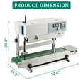 thumbnail image 2 of Band Sealer, Vertical Continuous Band Sealer FR-900, Automatic Continuous Sealing Machine with Digital Temperature Control, Commercial PP Aluminum Foil PVC Plastic Bag Band Sealing Machine, 2 of 7