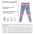 thumbnail image 6 of COEQINE Halloween Bat Moon Star Blue Violet Girls's Sport Legging Casual Buttery Soft Athletic Pants Stretchy High Waist Pants, for 8-9 Years Kids Girls, 6 of 7