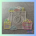 thumbnail image 4 of Shinelab Laundry Washing Machine Neon Sign, Laundry Wall Art Light, Laundry Room Wall Decor 0747, 4 of 4