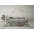 thumbnail image 3 of Ahgly Company Indoor Rectangle Persian Light Blue Traditional Area Rugs, 5' x 7', 3 of 4
