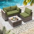 thumbnail image 7 of Kimunuk 8 Pcs Outdoor Cushion Covers for Patio Furniture, Washable Outdoor Cushion Slipcovers Replacement with Zipper for 3 Seat Rattan Sofa, Light Green, 7 of 7