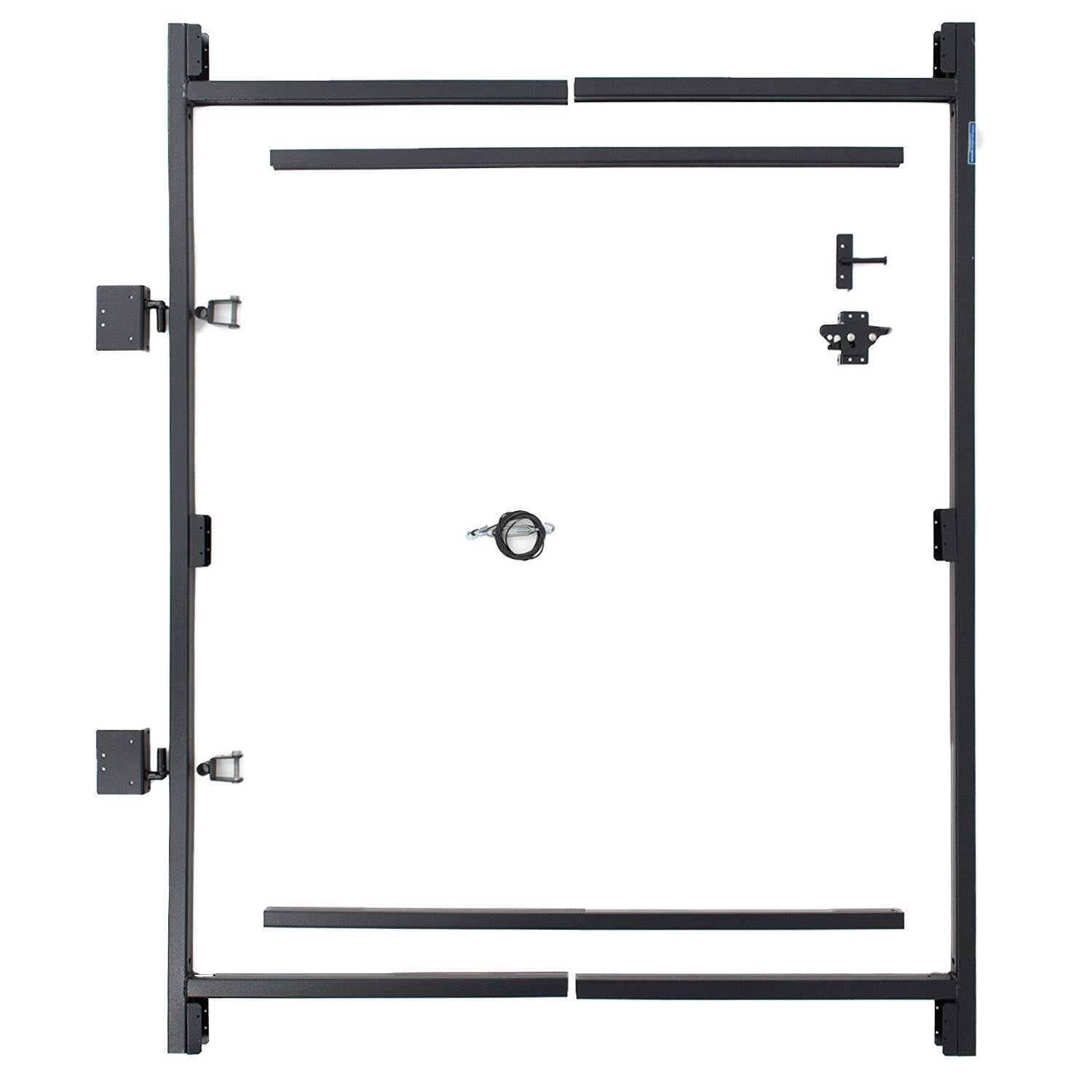 Adjust-A-Gate AG36-3 Steel Frame Anti Sage Gate Building Kit, 36 to 60 Inches Wide Opening Up To 7 Feet High Fence, Black Finish