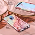 thumbnail image 3 of CASEFIV for Samsung Galaxy S9 Case,Marble Pattern Heavy Duty Shockproof Full Body Protective Phone Cover for Women Girls,Rose Gold, 3 of 7