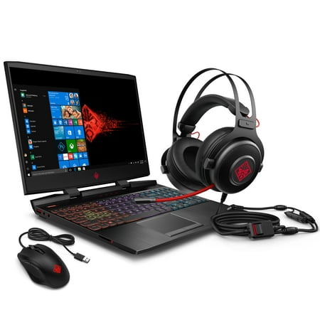 Omen by HP Gaming Laptop 15.6", Intel Core i7-9750H, NVIDIA GTX 1660Ti 6GB, 16GB RAM, 256GB SSD, Omen Headset and Mouse Included ($100 Value), 15-dc1088wm