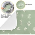 thumbnail image 2 of Sage Green Dish Drying Mat Quick Absorbent 16x18 Doodled Botany Flowers Leaves Herbs Plants Kitchen Drying Mat for Countertop Sink Reusable Dishes Mats Kitchen Essentials, 2 of 7