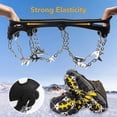 thumbnail image 2 of Crampons à Glace, 19 Pointes en Acier Inoxydable pour Bottes de Randonnée Chaussures Antidérapantes, Grande Protection pour Hommes Femmes Activités Hivernales Extérieur (Orange, TG), 2 of 4