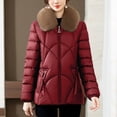 thumbnail image 2 of Winter Warm Coats for Womens Fashion Plus Size Casual Solid Color Long Sleeve Warm, 2 of 5