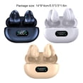 thumbnail image 4 of Methold Clip en la oreja con auriculares de conducción ósea para auriculares inalámbricos con efecto de sonido HIFI inalámbricos Electrónica Cerámica Blanca, 4 of 6
