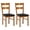 Walnut, variant on Giantex Wooden Dining Chairs Set of 2, Armless Kitchen Chairs w/Hollowed Backrest & Upholstered PU Seat, Walnut