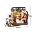 thumbnail image 6 of Robotime ROEDG162 250 x 150 x 195 mm Rolife No.17 Cafe Miniature House kit, 6 of 7