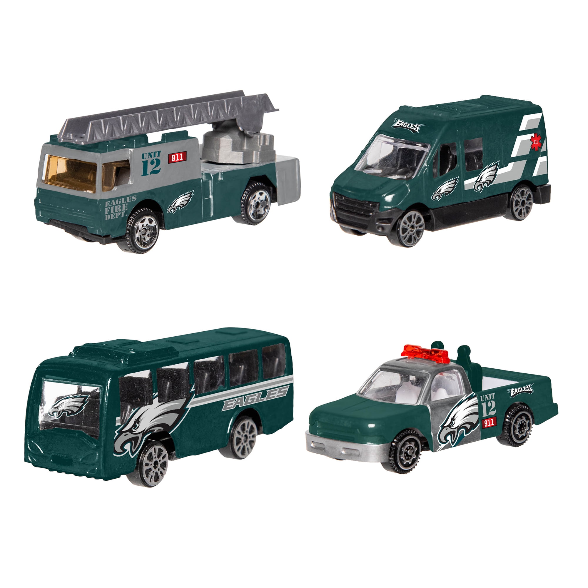 Forever Collectibles - 4 Pack Die Cast Cars, Philadelphia Eagles ...