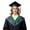 Green, variant on Conairie Adult Academic Hood for Master Doctor Degree Graduation Stole Velvet Trimmed Yellow One Size