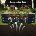 thumbnail image 3 of Raised Garden Bed, Outdoor Galvanized Planter Boxes, Beds with Metal Plant Stakes, Large Stock Tank, for Vegetables 4×2×1ft, Gray, 3 of 7