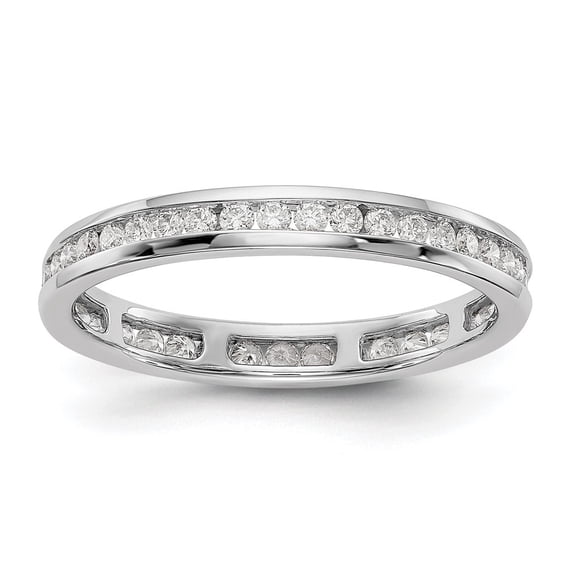 Auriga 14k White Gold Lab Grown Diamond 1/2ct Channel Set Eternity Band for Women Size-6