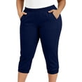 thumbnail image 2 of Maean Women's Plus Size Capri Pants Straight Leg Jogger Elastic Waist Cropped Pant Casual Capris with Pockets, 2 of 7