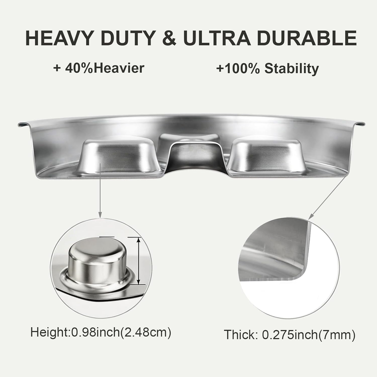Stainless Steel Slow Feeder Dog Bowl, 3 Cup Heavy Duty Slow Eating Bowl, Deep Maze & Non-Slip Base for Medium Dogs & Large Breed Puppies, Dishwasher Safe