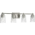 thumbnail image 5 of Progress Lighting Adley 4-Light Bath Vanity in Black with Clear Glass Shades, 5 of 10