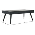thumbnail image 3 of SAFAVIEH Cedric Modern Wood Coffee Table, Black Stripe/Black, 3 of 10