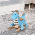 thumbnail image 2 of Juguete de peluche con forma de caballo balancín Qaba Dinosaur Blue, 18-36 m, 2 of 9