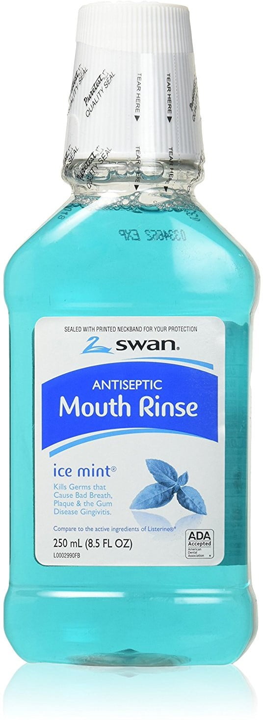 Swan Antiseptic Mouth Rinse, Ice Mint 8.5 oz