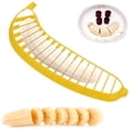 thumbnail image 2 of Cortador de plátano, herramienta práctica de cocina, cortador de plástico para ensaladas y frutas (2 piezas), 2 of 4