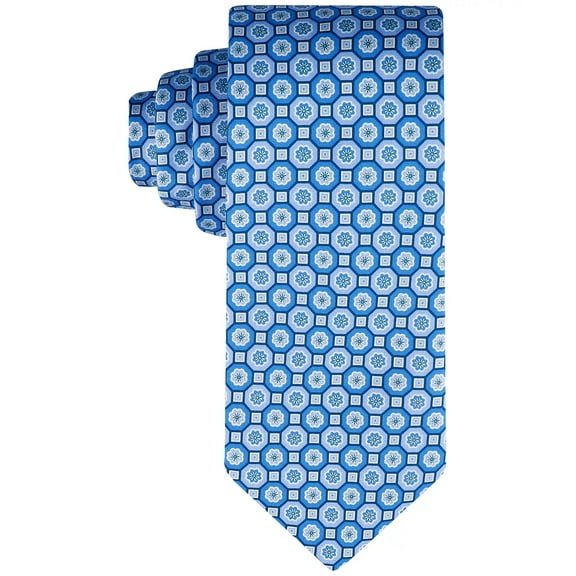 Tommy Hilfiger Mens Tie Necktie One Size Blue Multi Floral Medallion