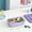 Purple, variant on Plastic Lunch Box 3 Compartment Bento Container with Built In Spoon Fork • Microwave Safe Portable Food Storage • Blue