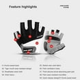 thumbnail image 5 of Bike Gloves for Men Women with Anti-Slip Shock-Absorbing Pad, Light Weight Half-Finger Cycling Gloves, 5 of 7