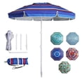 thumbnail image 1 of Sombrilla de playa LOTTAFUN 183 cm resistente al viento, protección UV50+, portátil, 1 of 8
