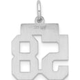 thumbnail image 4 of Sterling Silver Silver/Rhodium-Plated Satin Number 58 Charm (19 X 14) Made In United States qps58, 4 of 5