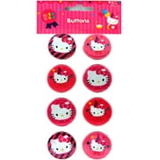 Hello Kitty Birthday Buttons / Pins (8ct)