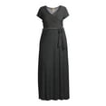thumbnail image 6 of Ella Samani Plus Size Short Sleeve Maxi Wrap Dress, 6 of 6