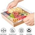 thumbnail image 3 of 50 Pack Small Charcuterie Boxes with Clear Lids, Paper Mini Charcuterie Boxes To Go, Disposable Food Container, 5 Inch Dessert Boxes for Dessert, Cookie, Sandwich, Cake (Brown), 3 of 8