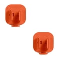 thumbnail image 3 of Billuyoard Soporte de cepillo Soporte de pared Soporte de almacenamiento Estante de baño Contenedor de tamaño pequeño sin rastro Superficie Naranja 2piezas, 3 of 6
