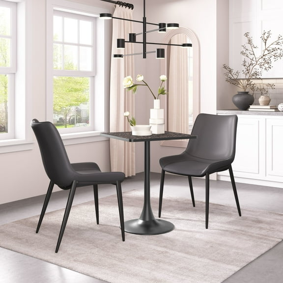 Magnus Dining Chair Black Dining Chair, Modern Style, Plush and durable faux leather fabric, Plywood, Indoor Dining