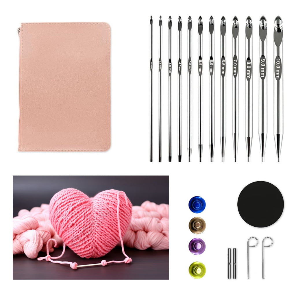 Tunisian Crochet Hook Set Interchangeable Crochet Hook 3-10.0mm Crochet Set