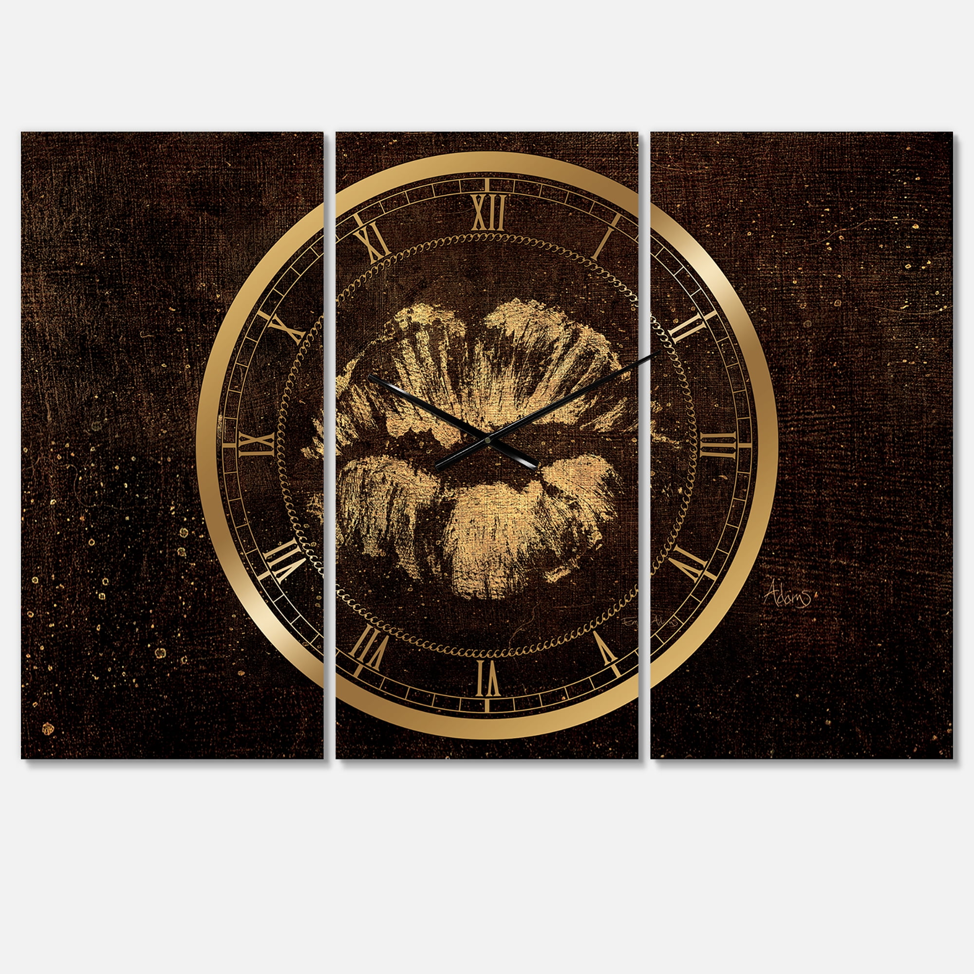 DesignArt Gold Fashions Lips Large Wall Clock Walmart Canada