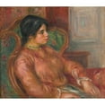 thumbnail image 2 of Pierre-Auguste Renoir 22x20 Gold Ornate Framed and Double Matted Museum Art Print Titled - Woman with a Green Chair (circa 1900), 2 of 4