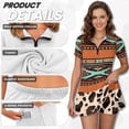 thumbnail image 5 of Psesaysky Native African Aztec Stripe Golf Tennis Dress for Women Sun Protection Sport Workout Dresses Zip Up Short Sleeve Golf Outfits with Shorts and Pockets, 5 of 7