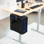 VIVO Black Under-Desk and Wall PC Mount, Computer Case Holder with 135 Swivel