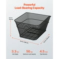 thumbnail image 2 of VEVOR Rear Bike Basket Wire Mesh Bicycle Basket with Cargo Net Waterproof Cover, 2 of 9